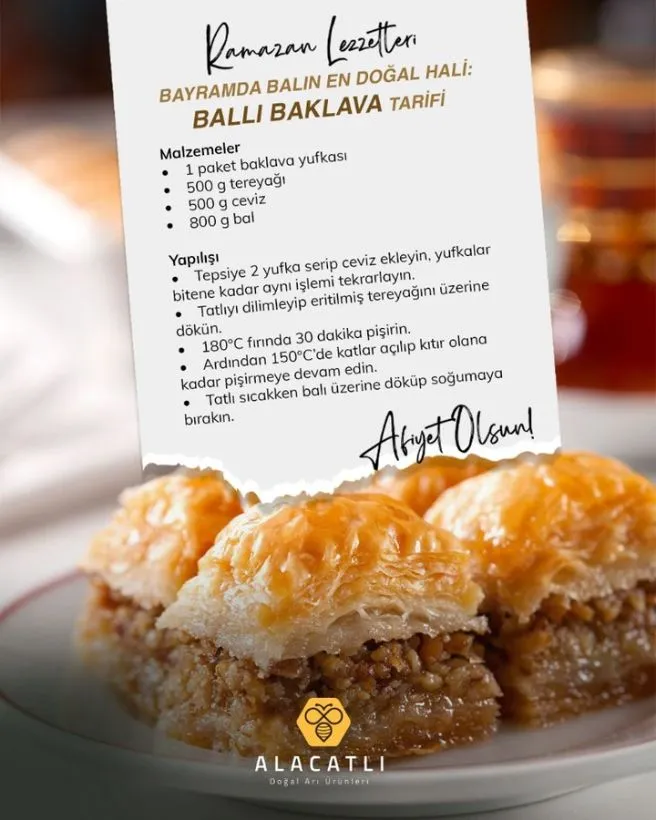 Ballı Baklava — ballı tarif