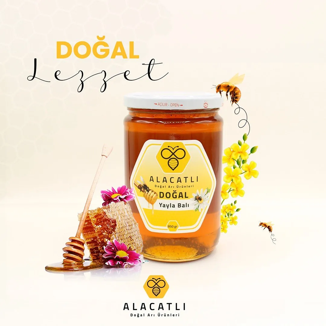 Refahiye Alacaatlı yaylasından Alacatlı doğal arı ürünleri